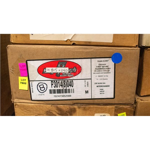 ENGINETECH H815P-040 PISTON LOT X8 CHEVROLET 350C