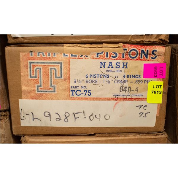 TRIPLEX TC-75 PISTON SET 6 NASH 6CYL 1949-54 .040