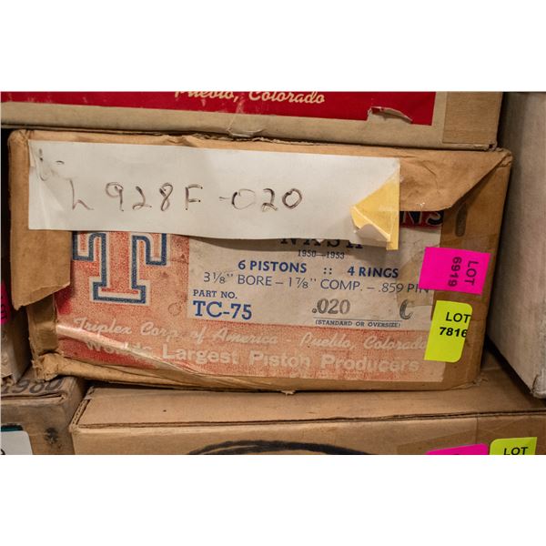 TRIPLEX TC-75 PISTON SET 6 NASH 6CYL 1949-54 .020