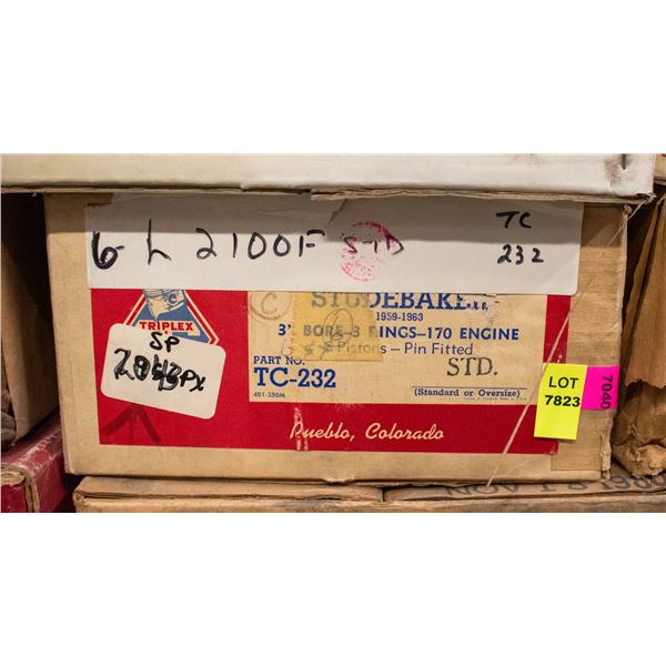 TRIPLEX L2100 PISTON LOT 6 STUDEBAKER 8.5CR V8 59