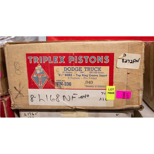 TRIPLEX TN-236 PISTONS (8) DODGE TRUCK 413 1960-68