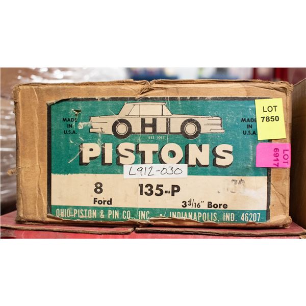 OHIO 135-P PISTON SET 8 FORD FLATHEAD V8 .030