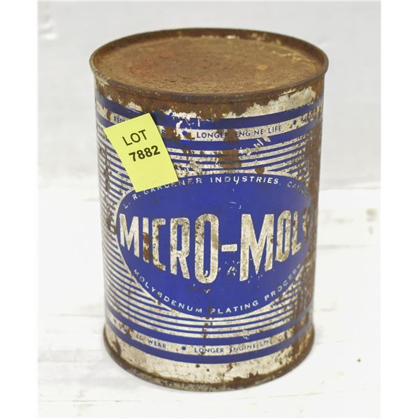 VINTAGE SEALED CAN OF MICRO-MOLY ENGINE COATING