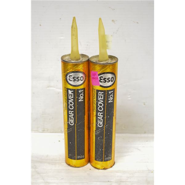 2 VINTAGE TUBES OF ESSO GEAR COVER OPEN GEAR LUBE