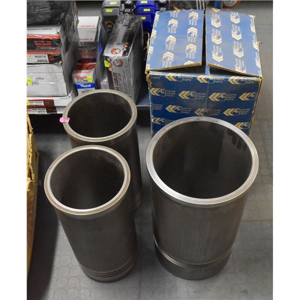 LOT OF 3 ASSORTED VERY LARGE CYLINDER SLEEVES