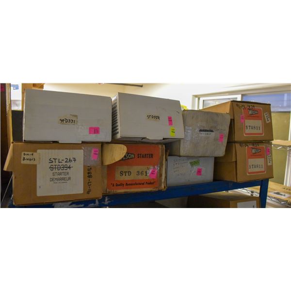 SHELF LOT OF ASSORTED STARTERS