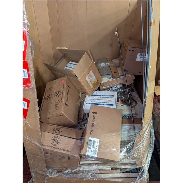 PALLET OF ASSORTED CAR PARTS. INCLUDES GASKETS,