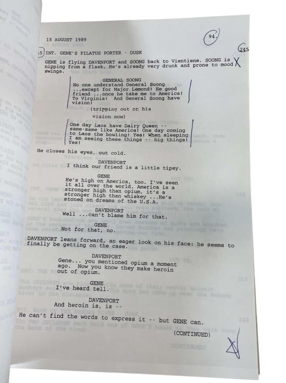 Air America (1990) - Original Production Used Script Annotated by Burt ...