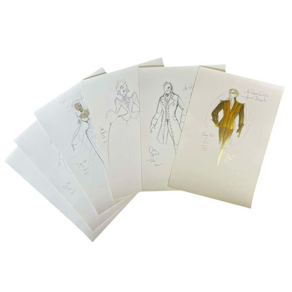 Once Upon a Time (2011-2018) - Set of 6 Costume Designs. Lot #2 (Production used copies)