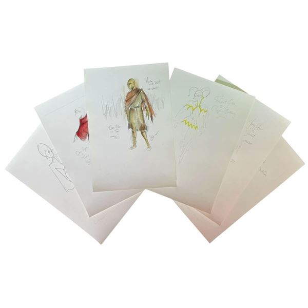 Once Upon a Time (2011-2018) - Set of 6 Costume Designs. Lot #4 (Production used copies)