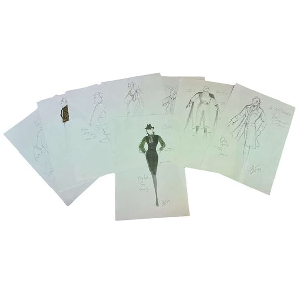 Once Upon a Time (2011-2018) - Set of 8 Costume Designs. Lot #1 (Production used copies)