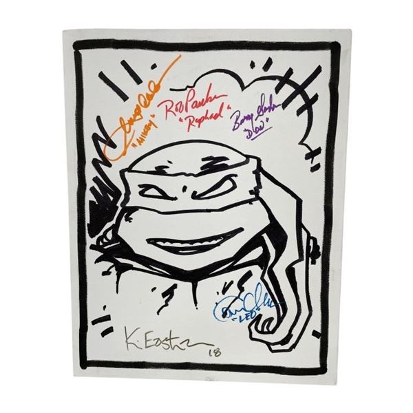 Teenage Mutant Ninja Turtles (1987–1996) - Kevin Eastman 5 timed Signed Original Turtle Art