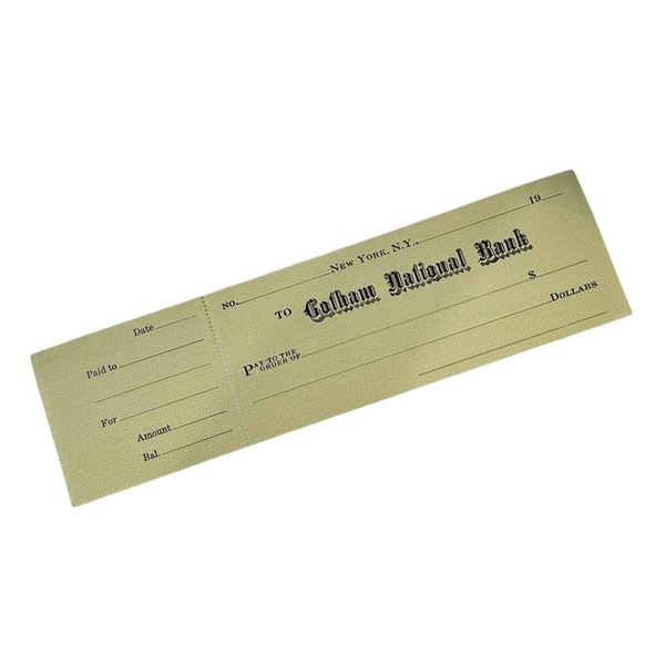 The Dark Knight (2008) - Gotham National Bank Check