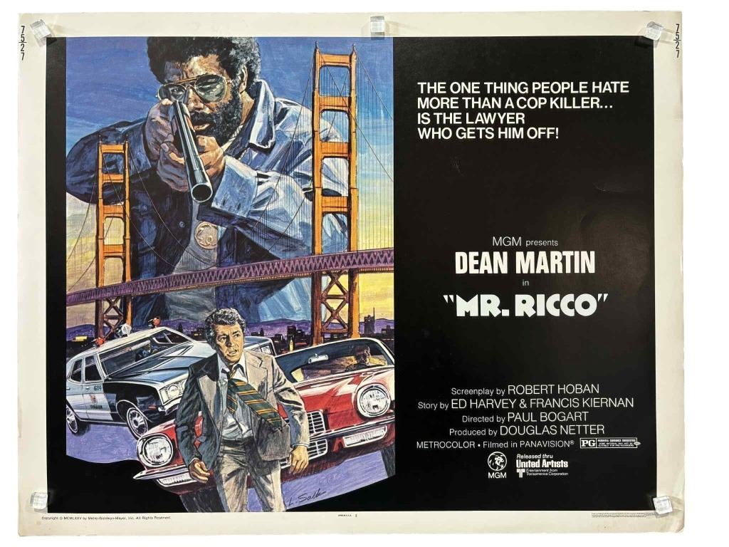 Mr Ricco Mr. Ricco (1975) - Half-Sheet Poster (Dean Martin)