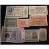 Image 1 : 23. (8) Old German Banknotes including 100,000 mark to 1 Mark.