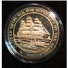 Image 1 : 236. 1851 Clipper Ship Proof Bronze Medal. Encapsulated. 1 3/4" diameter.