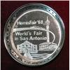 256. "HemisFair '68 World's Fair in San Antonio" Metal glass coaster.