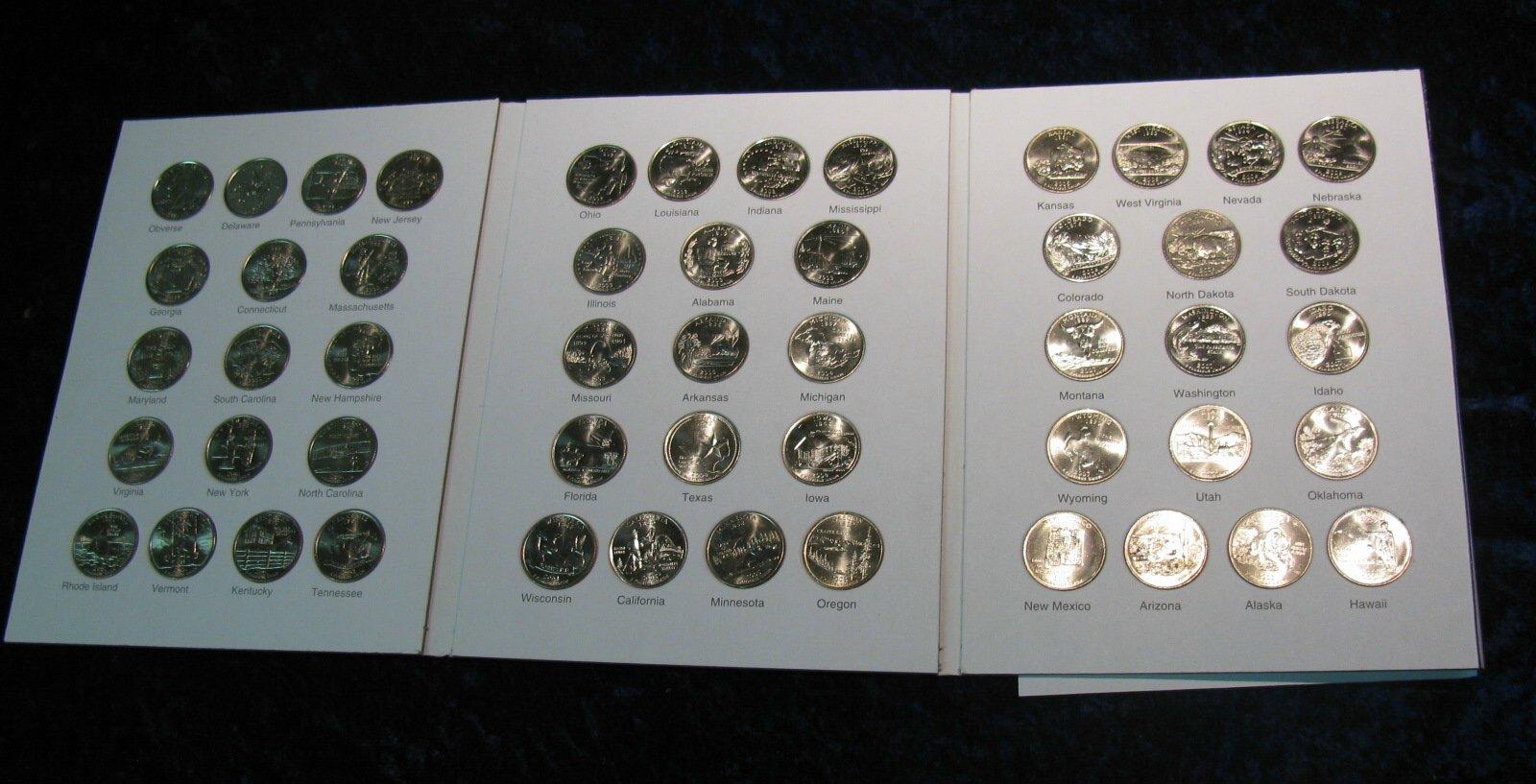 50 State Quarter Collection Book : 6 Us Territories Unc Usa Statehood 