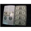 Image 1 : 285. Uncut sheet of $1 U.S. Currency. Series 1995. Four note sheet.