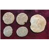 330. (5) Old Ancient Roman Copper Coins. Genuine. 1,500-2,000 years old.