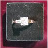 Image 1 : 338. 10K White Gold Rind with 1.5 Carat CZ. New in box. Approximately size 8.