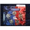 461. Hallmark "American Spirit" Five-Piece 2001 Statehood Quarter Set. Gem BU