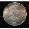 Image 1 : 478. 1949 P Franklin Half Dollar. Toned Unc MS 60.