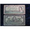 Image 1 : 521. Series 1937 & 1954 $1 Bank of Canada Notes. G-VG.