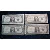 Image 1 : 603. (4) Series 1957B $1 Silver Certificates. Two are Star replacement notes.