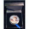 Image 1 : 643. Colorized 1967 Silver Kennedy Half Dollar in a velvet-lined case.