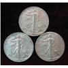 674. 1941D, 44D, & 45D  Walking Liberty Half Dollars. VF-EF.