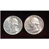 690. 1939 P & 42 S Washington Quarters. AU.