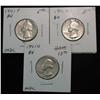 788. 1941 P, D, & S Washington Quarters. AU 50.