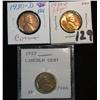 888. 1927 EF, 1930D AU, 1939D BU Lincoln Cents.