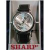 Image 2 : 899. Wrist Watch by Sharp. Dial Looks Like $10. Gold Coin. New in Box.