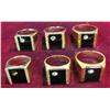 909. (7) Mens Black Gold Filed Onyx Rings with Diamond.