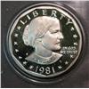 Image 1 : 928. 1981S Type-2 Proof Susan B. Anthony Dollar. 