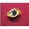 Image 1 : 963. Man's Ring 10K Gold. Nugget style with Black Stone.
