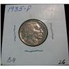 1007. 1935P Buffalo Nickel. AU.