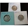1014. 1930S, 31S & 37D Buffalo Nickels. VF.
