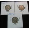 1017. 1924P G, 24P F & 24D G Buffalo Nickels.