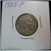 1018. 1925P Buffalo Nickel. EF.