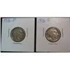 1025. 1916P VG & 16S G Buffalo Nickels.
