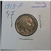 Image 1 : 1028. 1913P Type-1 Buffalo Nickel. VG.