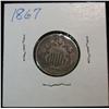 Image 1 : 1049. 1867 Shield Nickel. VG Dark.