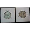 Image 2 : 1082. 1956D & 57D Washington Quarters. AU.