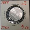Image 1 : 1195. Italy 1954R 10-Lira Unc. Cat. Value $40.