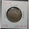 1335. 1916 Canada Large Cent. Choice BU 63 Brown.