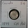 1339. 1899 Canada Five Cent Silver. Choice AU.