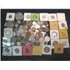 Image 1 : 1351. Lot of (150) Foreign Coins. Some loose, some in 2" x 2". Includes Silver